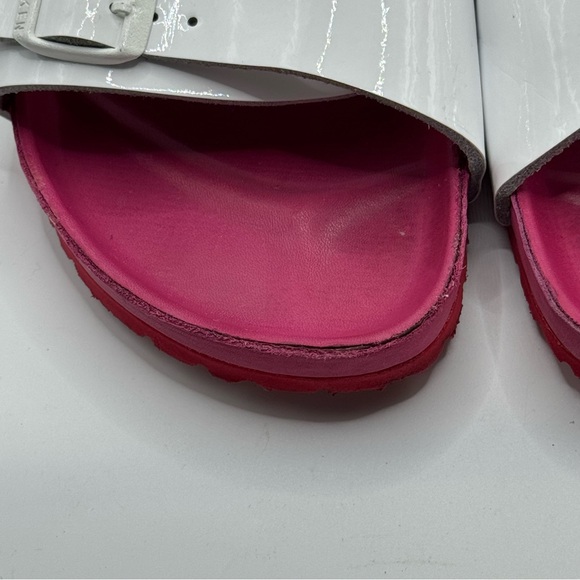 Birkenstock Vaduz Exquisite Size 8 Limited Edition Shock Drop Sandal White Pink - Picture 2 of 15